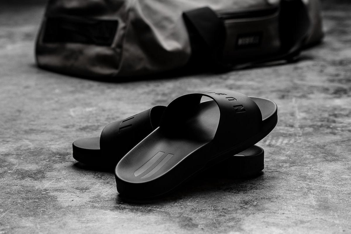 Nobull Men's Slides Black | Australia (HB0536)